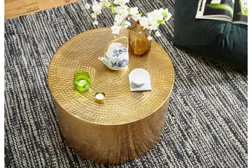 Xeniah Soffbord 61 cm Runt - Guld - Products - Möbler - Bord & matgrupp - Soffbord