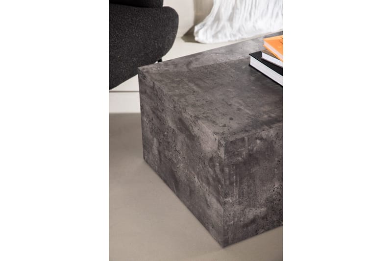 York High Travertin Soffbord 80 cm - Mörkgrå - Products - Möbler - Bord & matgrupp - Soffbord