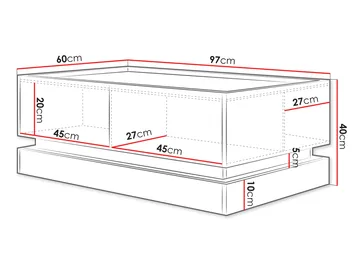 Zelric Soffbord 97 cm - Svart - Products - Möbler - Bord & matgrupp - Soffbord