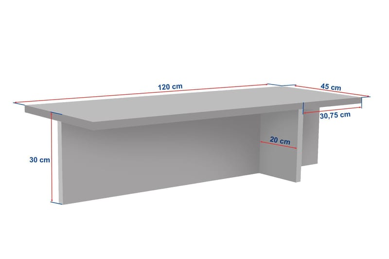 Zephral Soffbord 120x30x45 cm - Travertin, Milano Walnut - Products - Möbler - Bord & matgrupp - Soffbord