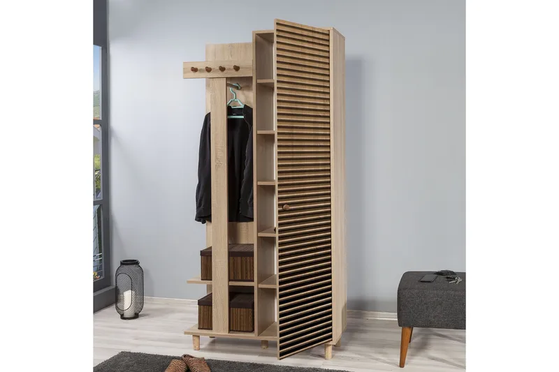 Brokind Klädförvaring 90 cm - Brun - Products - Möbler - Hallmöbler - Möbelset för hall & entre