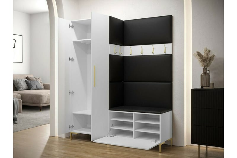 Dunvegan Hallmöbelset 158x44 cm - Vit - Products - Möbler - Hallmöbler - Möbelset för hall & entre