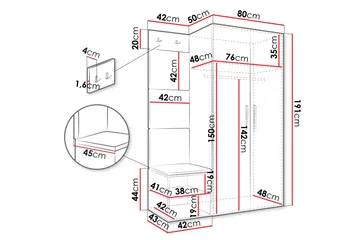 Farosa Hallmöbelset - Brun - Products - Möbler - Hallmöbler - Möbelset för hall & entre