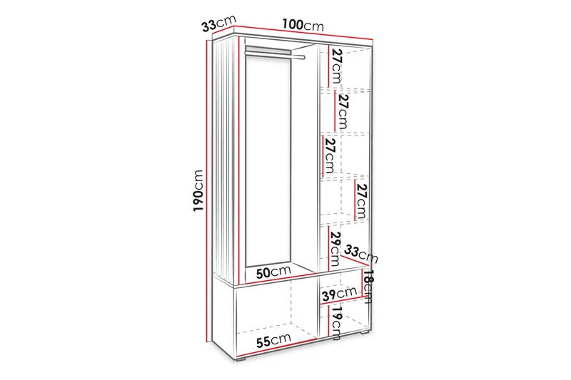 Kennard Hallmöbelset - Beige - Products - Möbler - Hallmöbler - Möbelset för hall & entre