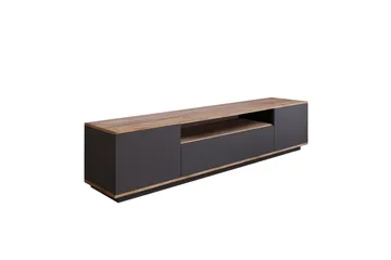 Anari Tv-bänk 180 cm med Hylla - Antracit/Natur - Products - Möbler - TV- & Mediamöbler - TV bänk & mediabänk