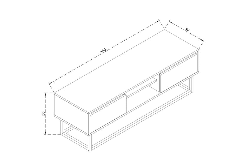 Bondhyttan TV-bänk 140 cm - Ek - Products - Möbler - TV- & Mediamöbler - TV bänk & mediabänk