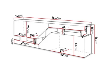 Ceelias Tv-bänk 160 cm - Natur/Antracit - Products - Möbler - TV- & Mediamöbler - TV bänk & mediabänk