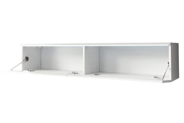 Cuguen TV-bänk 140 cm LED-belysning - Grå/Vit/Vit LED - Products - Möbler - TV- & Mediamöbler - TV bänk & mediabänk