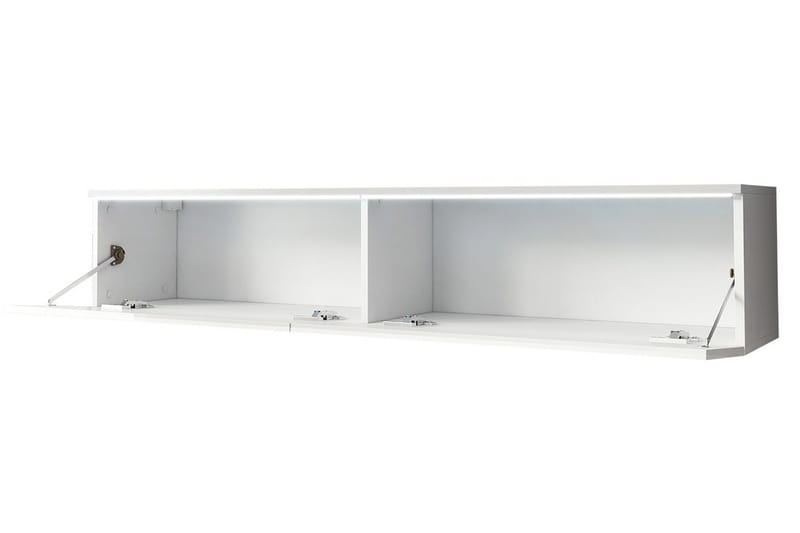 Cuguen TV-bänk 140 cm LED-belysning - Grå/Vit/Vit LED - Products - Möbler - TV- & Mediamöbler - TV bänk & mediabänk
