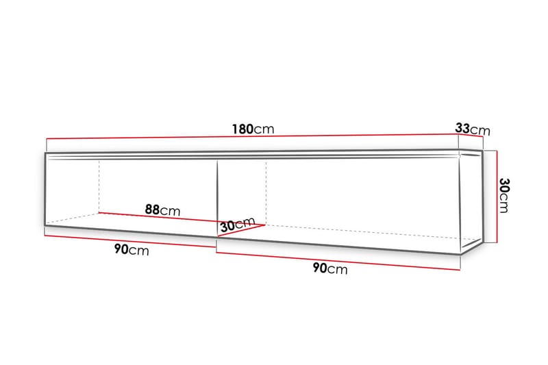 Cuguen Tv-skåp 180 cm - Ljus Natur - Products - Möbler - TV- & Mediamöbler - TV bänk & mediabänk