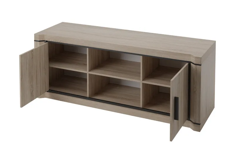 Dallas TV-bänk 137x44x53 cm LED-belysning - Beige/Grå - Products - Möbler - TV- & Mediamöbler - TV bänk & mediabänk