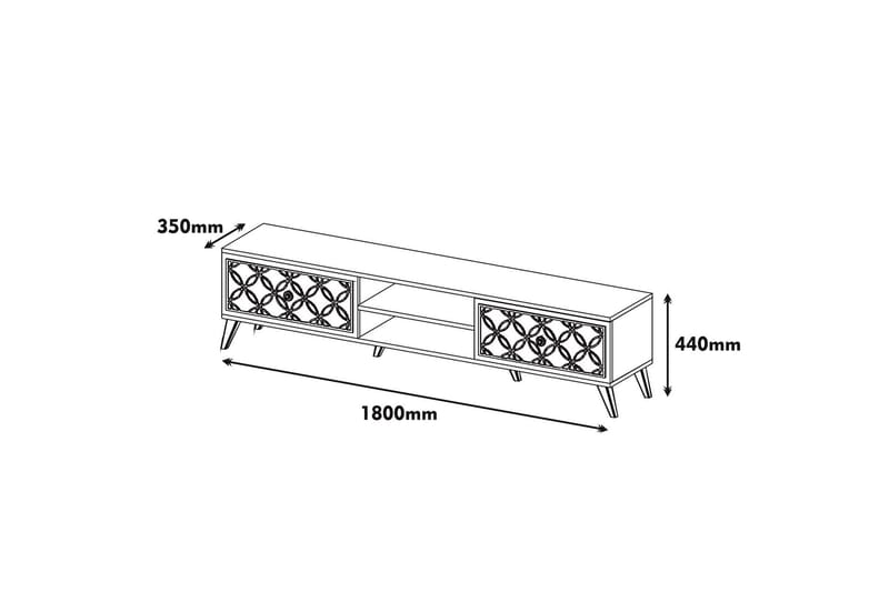 Hovdane TV-Bänk 180 cm - Brun/Grå - Products - Möbler - TV- & Mediamöbler - TV bänk & mediabänk