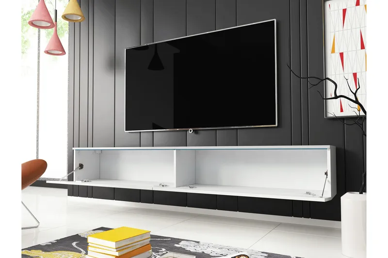 Kanak Tv-bänk 180 cm - Mörkgrå/Vit - Products - Möbler - TV- & Mediamöbler - TV bänk & mediabänk