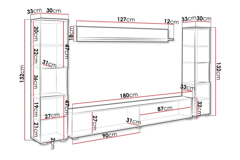 Kanehira Tv-möbelset - Natur - Products - Möbler - TV- & Mediamöbler - TV-möbelset
