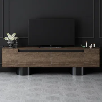 Kumail Tv-bänk 180 cm - Brun/Svart - Products - Möbler - TV- & Mediamöbler - TV bänk & mediabänk