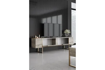 Luxe Tv-bänk 180 cm - Beige/Guld - Products - Möbler - TV- & Mediamöbler - TV bänk & mediabänk
