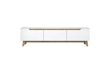Lychester Tv-bänk 180x35 cm Vit/Brun - Hanah Home - Products - Möbler - TV- & Mediamöbler - TV bänk & mediabänk