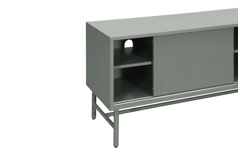 Matterhorn Smal tv-bänk med förvaring 40 cm djup 157 cm bred 58 cm hög - Grön - Products - Möbler - TV- & Mediamöbler - TV bänk & mediabänk