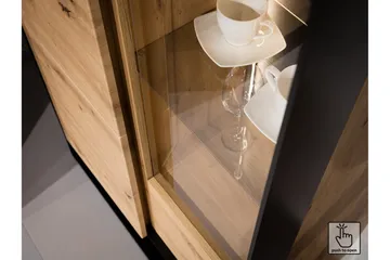 Quant 41x155 cm - Ek/Svart - Products - Möbler - TV- & Mediamöbler - TV bänk & mediabänk