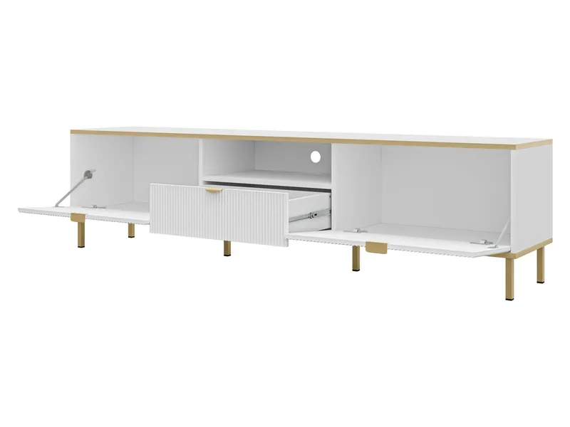 Salmor Tv-bänk 181 cm - Vit - Products - Möbler - TV- & Mediamöbler - TV bänk & mediabänk