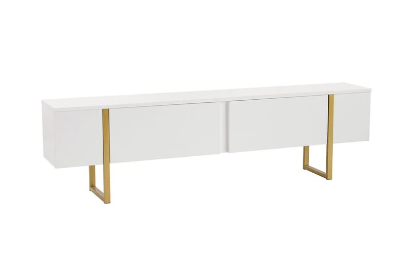 Serenity Tv-bänk 180x30 cm - Vit/Guld - Products - Möbler - TV- & Mediamöbler - TV bänk & mediabänk