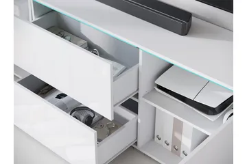 Sherie Tv-bänk 180 cm - Vit/Grå - Products - Möbler - TV- & Mediamöbler - TV bänk & mediabänk