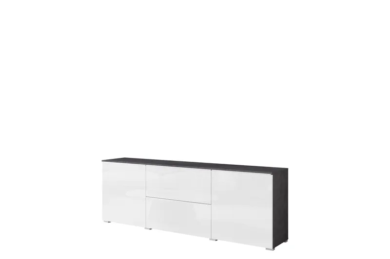 Sherie Tv-bänk 180 cm, Vit/Grå