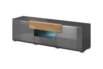 Toreno Tv-bänk 159 cm - Antracit/Natur - Products - Möbler - TV- & Mediamöbler - TV bänk & mediabänk