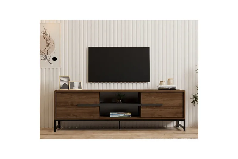 TV-bänk Mono Valnöt - Valnöt - Products - Möbler - TV- & Mediamöbler - TV bänk & mediabänk