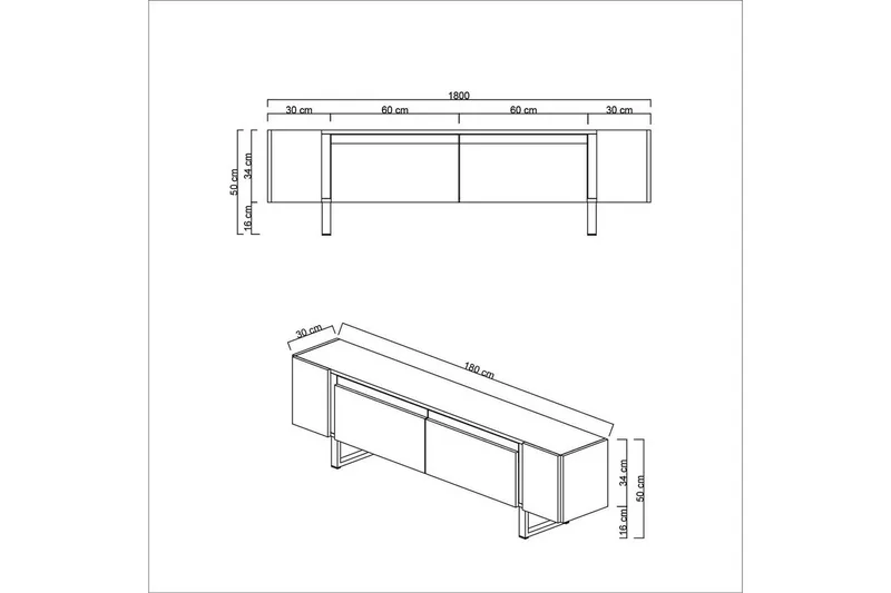 TV-bänk Sozi Travertin / Rany - Travertin / Rany - Products - Möbler - TV- & Mediamöbler - TV bänk & mediabänk