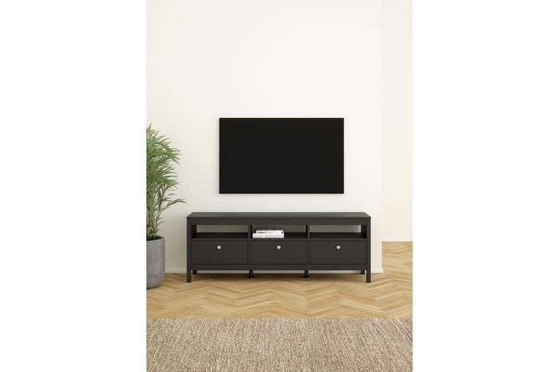 Vallvidera Tv-bänk 151,4 cm - Svart - Products - Möbler - TV- & Mediamöbler - TV bänk & mediabänk