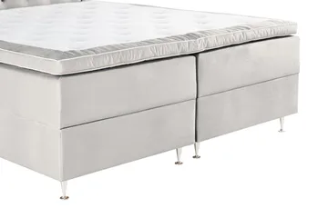 Alessia Komplett Sängpaket med Förvaring LED-belysning 180x200 cm - Grå / Ljusgrå - Products - Möbler - Säng - Säng med förvaring