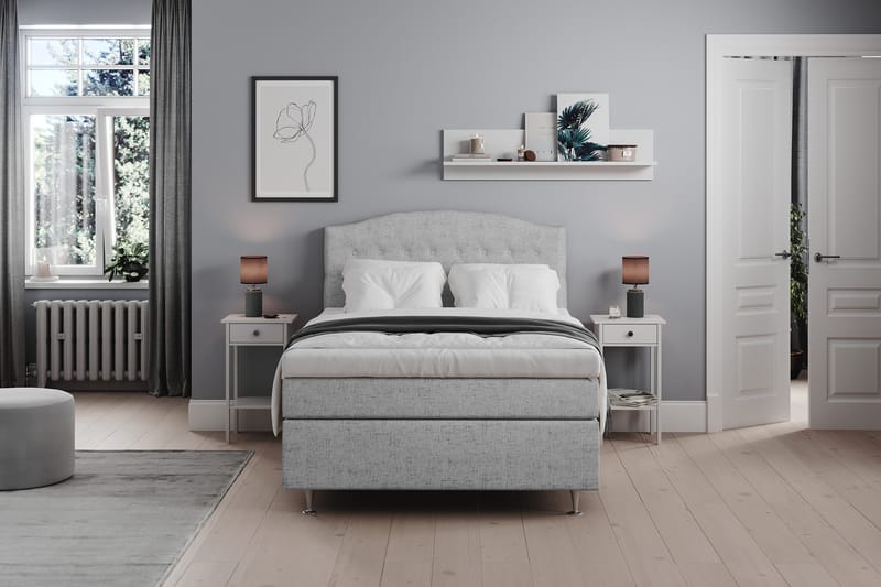 Belda Kontinentalsäng 120x200Fast - Ljusgrå - Products - Möbler - Säng - Enkelsäng