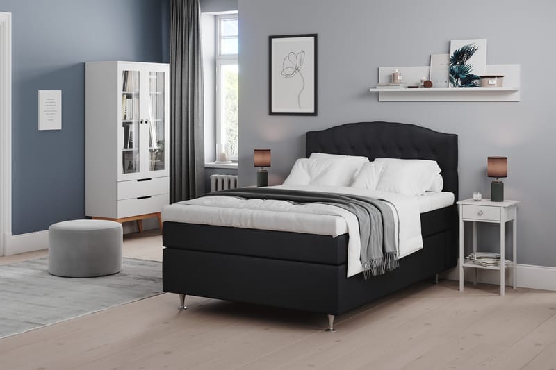 Belda Kontinentalsäng 140x200Fast - Svart - Products - Möbler - Säng - Kontinentalsäng