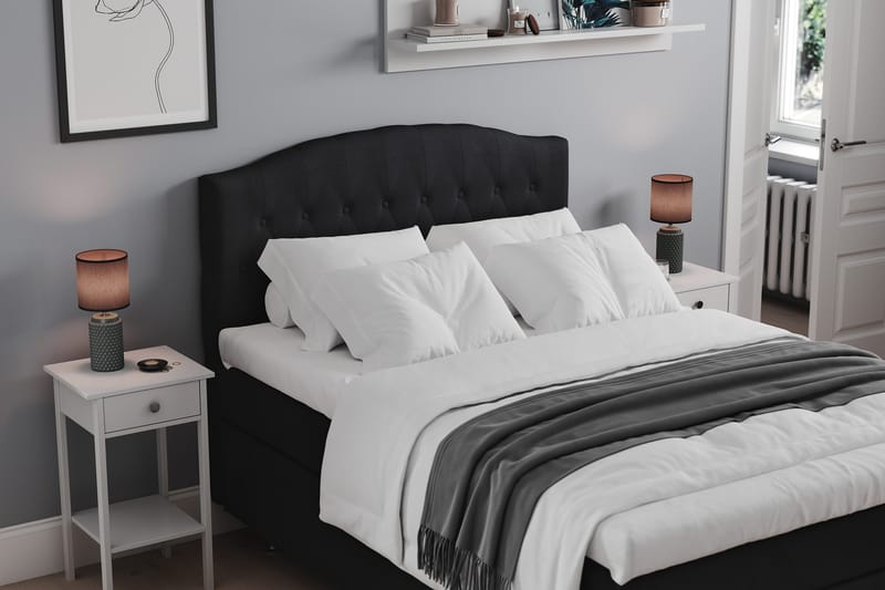 Belda Kontinentalsäng 140x200Fast - Svart - Products - Möbler - Säng - Kontinentalsäng