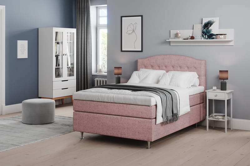 Belda Kontinentalsäng 140x200Medium - Rosa - Products - Möbler - Säng - Kontinentalsäng