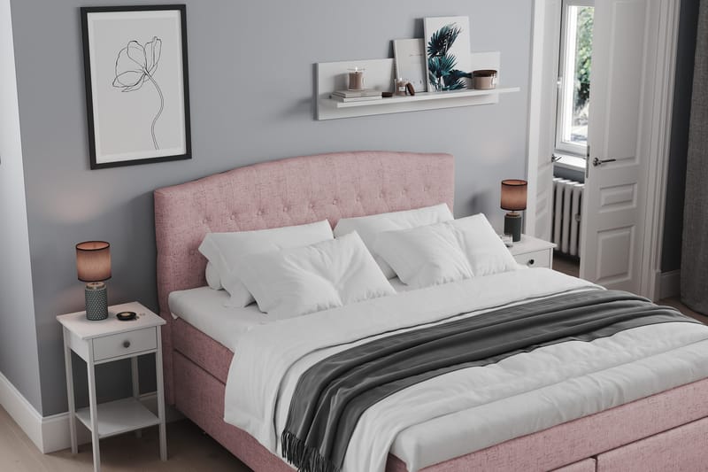 Belda Kontinentalsäng 160x200Medium - Rosa - Products - Möbler - Säng - Kontinentalsäng