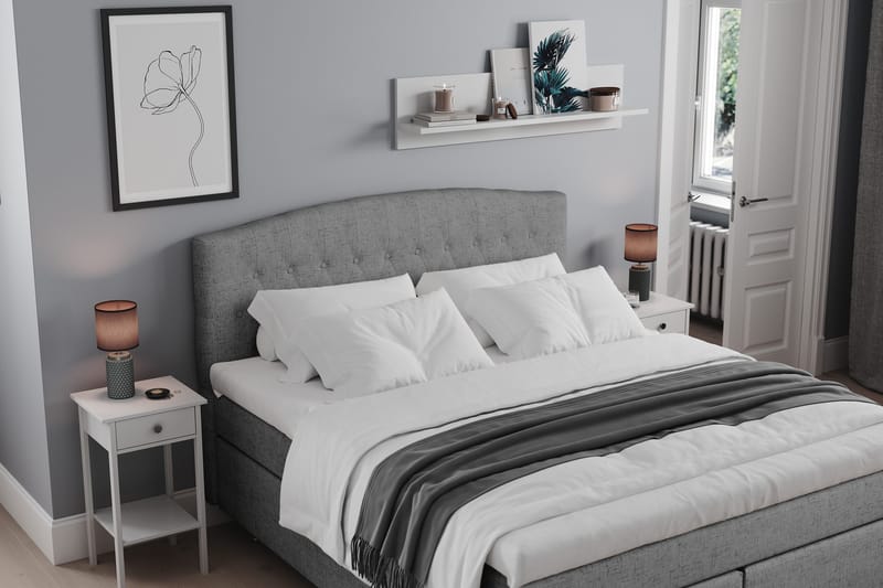 Belda Kontinentalsäng 180x200Fast - Grå - Products - Möbler - Säng - Kontinentalsäng