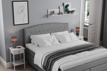 Belda Kontinentalsäng 180x200Fast/Medium - Grå - Products - Möbler - Säng - Kontinentalsäng