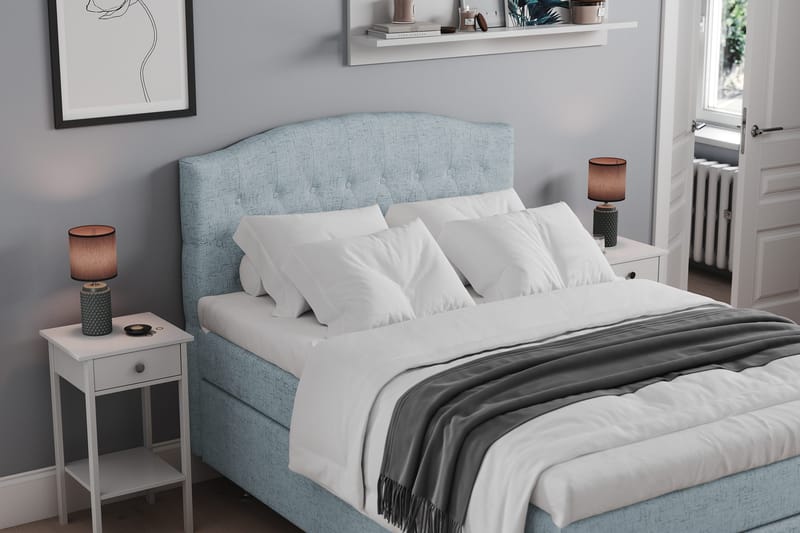 Belda Sängpaket 120x200 Fast - Ljusblå - Products - Möbler - Säng - Enkelsäng