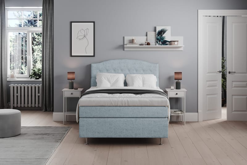 Belda Sängpaket 120x200 Fast - Ljusblå - Products - Möbler - Säng - Enkelsäng
