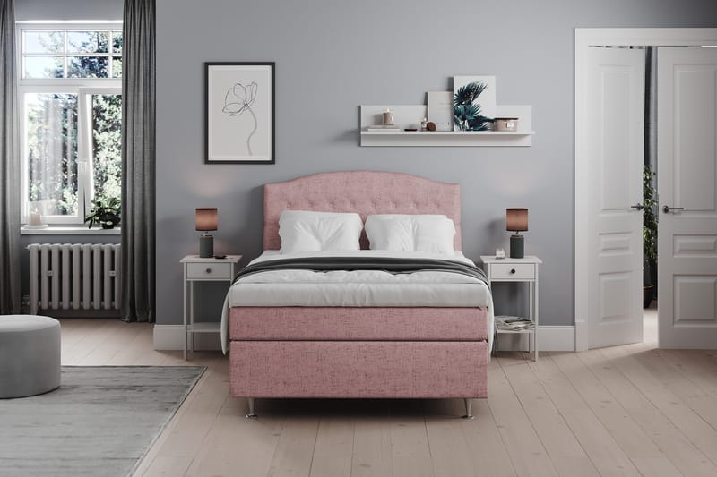 Belda Sängpaket 120x200 Fast - Rosa - Products - Möbler - Säng - Enkelsäng