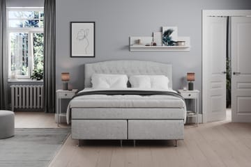 Belda Sängpaket 160x200 Fast - Ljusgrå - Products - Möbler - Säng - Kontinentalsäng