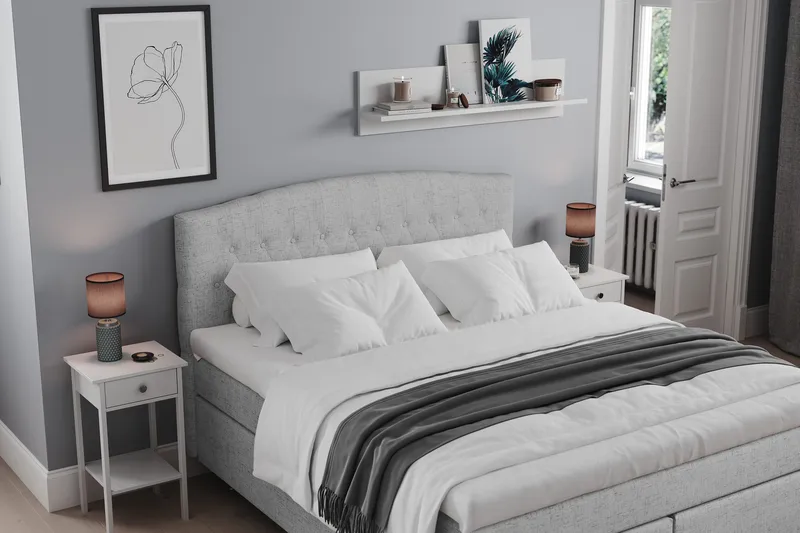 Belda Sängpaket 180x200 Fast/Medium - Ljusgrå - Products - Möbler - Säng - Kontinentalsäng