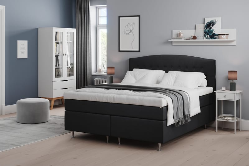 Belda Sängpaket 180x200 Fast/Medium - Svart - Products - Möbler - Säng - Kontinentalsäng