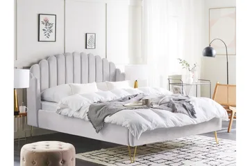 Benicio Sängram 160x200 cm - Grå/Guld - Products - Möbler - Säng - Sängram & sängstomme