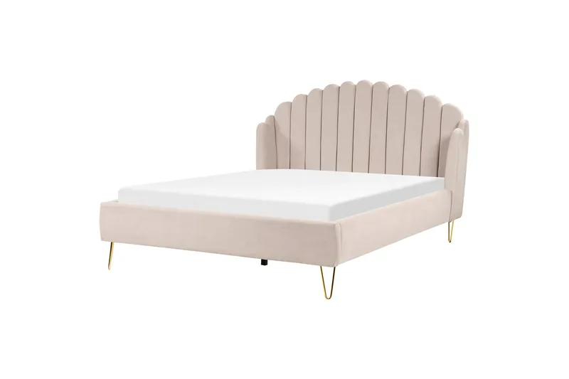 Benicio Sängram 180x200 cm - Beige/Guld - Products - Möbler - Säng - Sängram & sängstomme