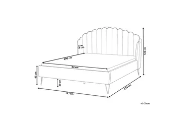 Benicio Sängram 180x200 cm - Grön/Guld - Products - Möbler - Säng - Sängram & sängstomme
