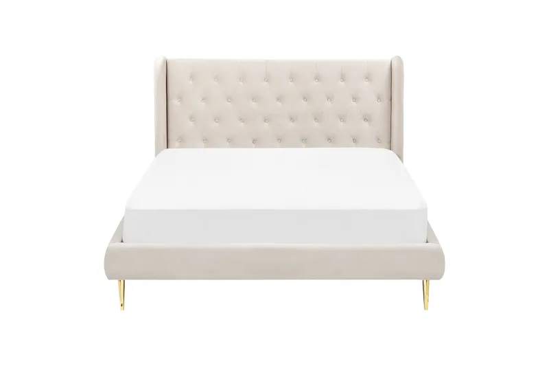 Bernie Sängram 160x200 cm - Beige/Guld - Products - Möbler - Säng - Sängram & sängstomme