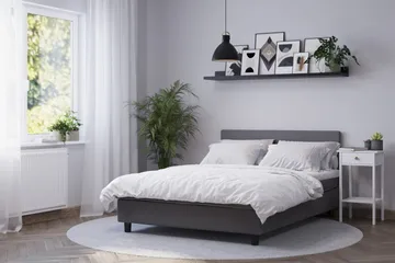 Billingen Kontinentalsäng 120x200 cm - Grå - Products - Möbler - Säng - Kontinentalsäng